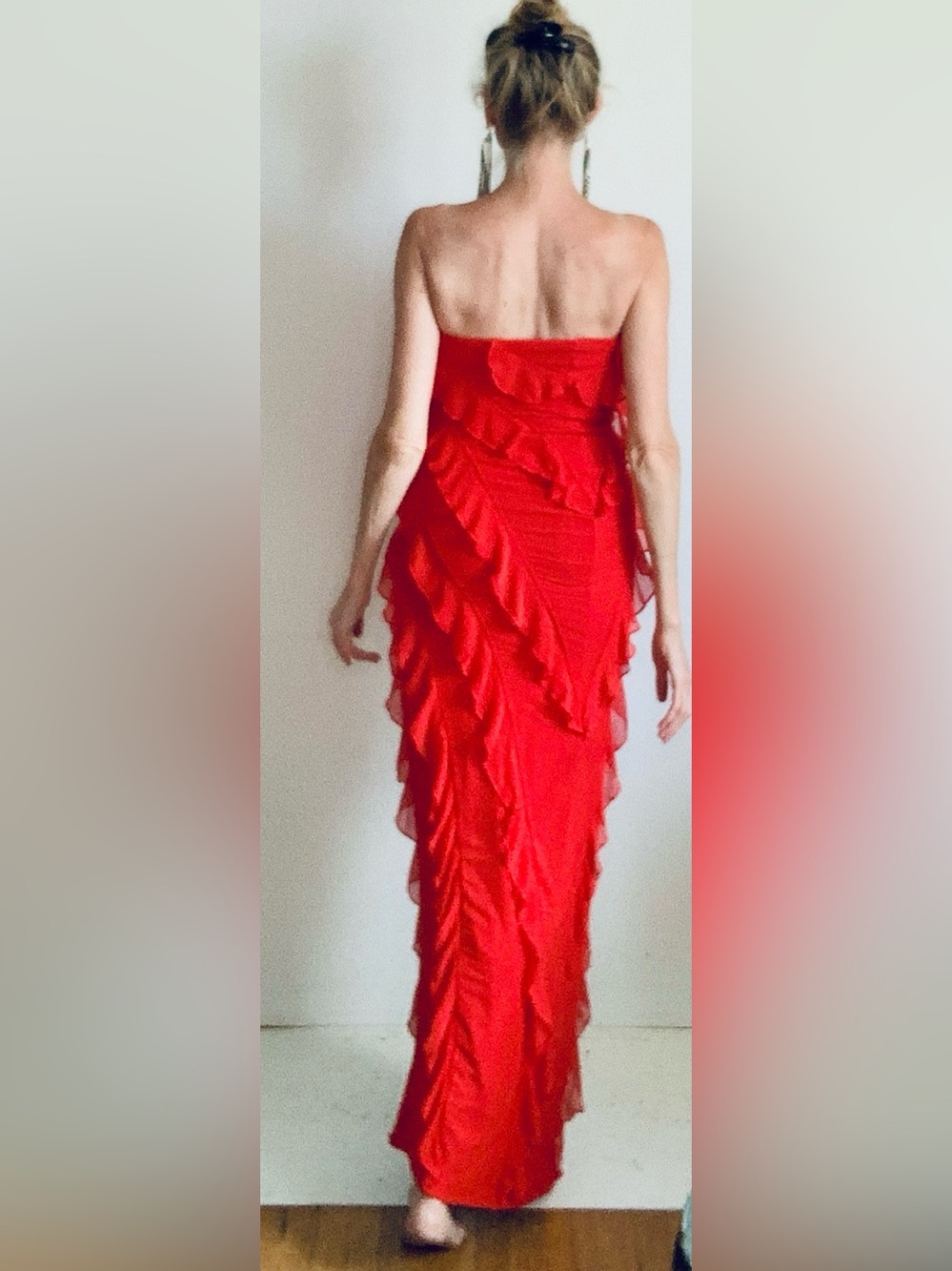 Vintage Flame Red Amazing Maxi Dress🔥🔥🔥